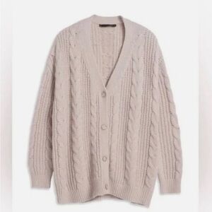 NWT Jenni Kayne Cable Cocoon Cardigan in Blush, XS